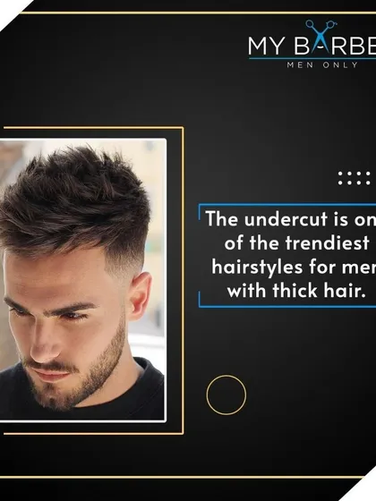 The undercut is one of the trendiest styles for men with thick hair. It removes bulk from the sides, making the hair on top easier to style and manage.