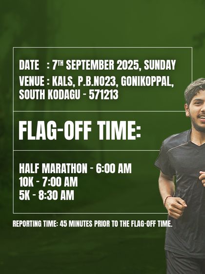 Thousands of feet, one start line, endless memories. Here are the flag-off times for the half marathon, 10K, and 5K.