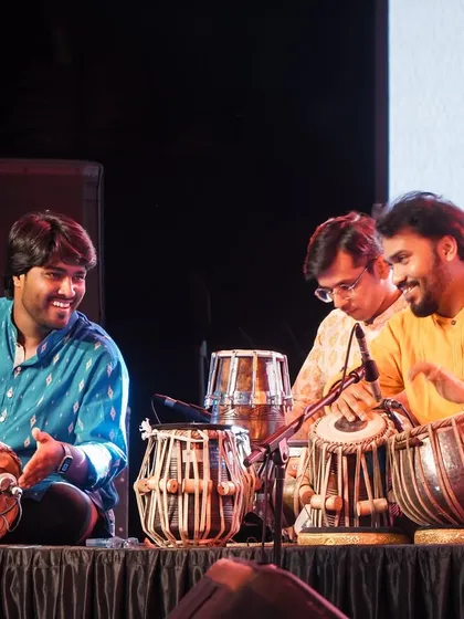 More pictures from the Surjyotsna concert, a folk and classical fusion performance. It was a pleasure to collaborate with such talented artists on dholki and sambal.