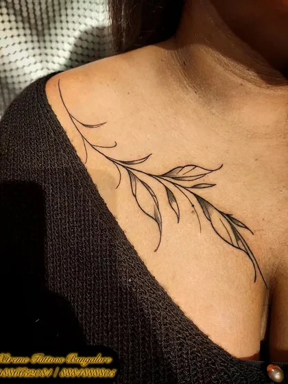 Tattoos don't always have to be big and bold. This delicate fine-line floral piece on the collarbone shows how a simple design can be elegant and beautiful. I enjoy creating these subtle yet meaningful tattoos.