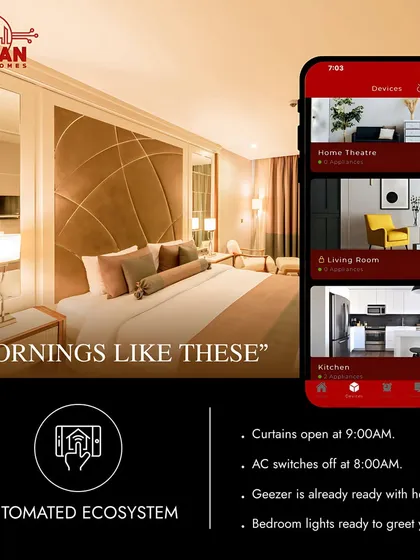 Wake up to a perfectly automated morning. Our app allows you to create an ecosystem where your curtains open, AC switches off, and geyser is ready, all before you even get out of bed.