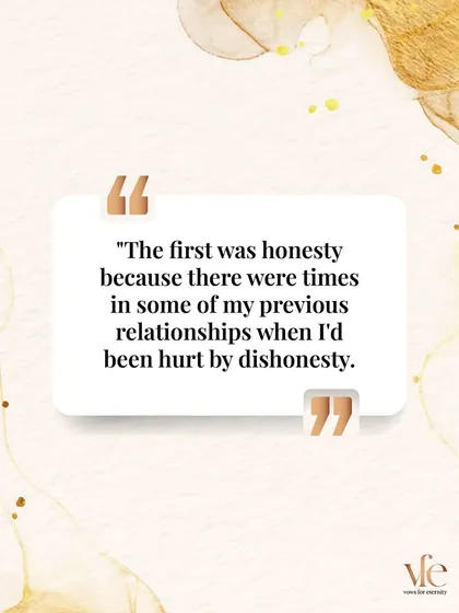 Her first non-negotiable was honesty. Past hurts can teach us what we absolutely need in a future partner, and for many, that is unwavering honesty.