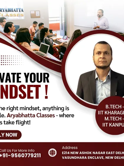 Elevate your mindset with guidance from the best. Our faculty includes mentors with B.Tech from IIT Kharagpur and M.Tech from IIT Kanpur, ensuring you receive an education that is truly world-class.