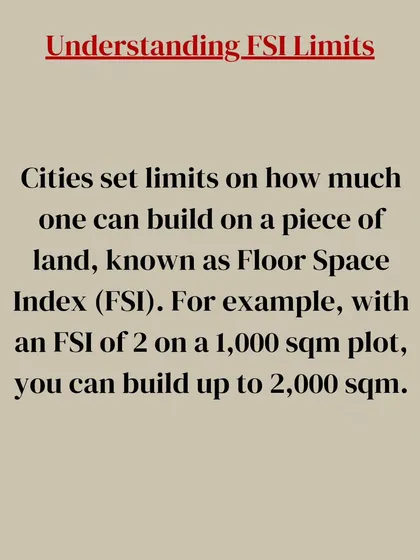 To understand TDR, you first need to know about Floor Space Index (FSI), also known as FAR. Cities set FSI limits to control the density of construction. For example, an FSI of 2 on a 1,000 sqm plot allows for 2,000 sqm of buildable area.