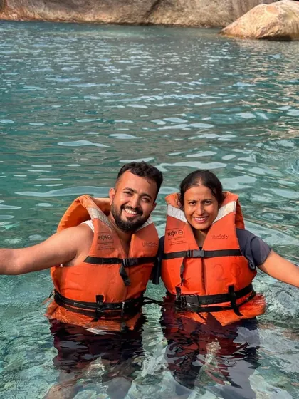 Pure joy in the natural swimming pools of Meghalaya. I plan trips that are full of such fun and refreshing experiences.