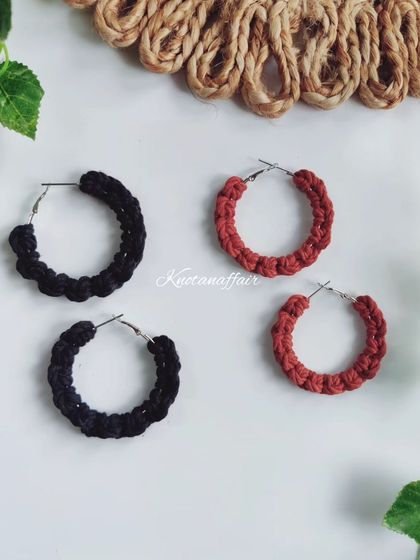 Deepika - Macrame for Events & Gifting Lightweight Macrame Earrings photo 12