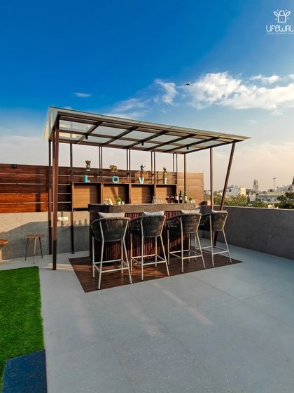 Another angle of the "LOVE" bar, showing how it fits into the larger terrace design.