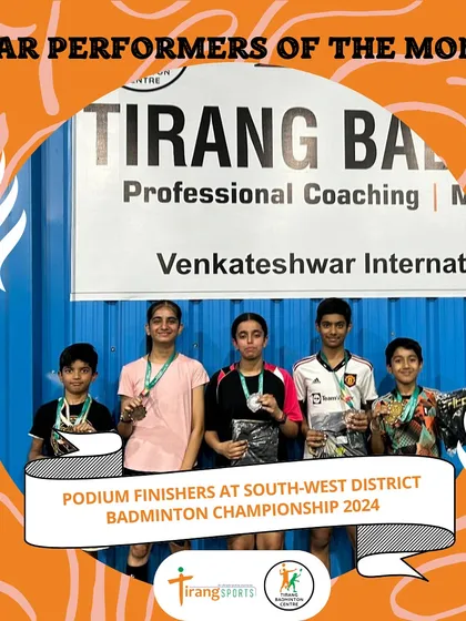 We celebrate every achievement because hard work deserves recognition. Here are our star performers from the South-West District Badminton Championship, proudly representing the dedication and high-quality training we provide at our academy.