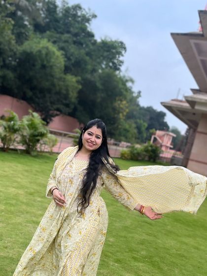 Twirling in a garden, feeling the fabric flow. I often incorporate the natural movement of clothing into my choreography to add an element of grace.