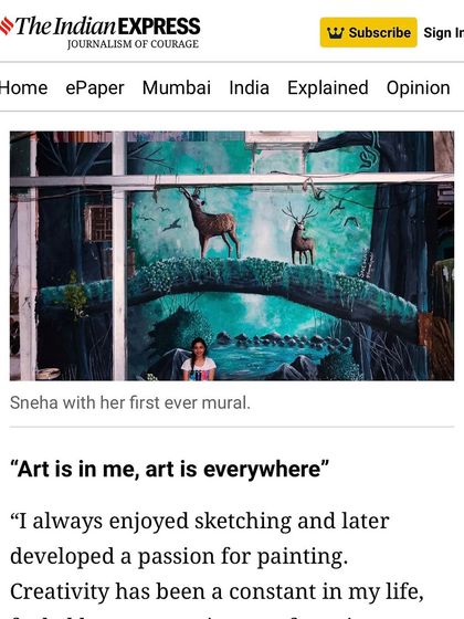 The article also featured a photo of my first-ever mural. It's a reminder of how far I've come and that creativity has been a constant in my life.