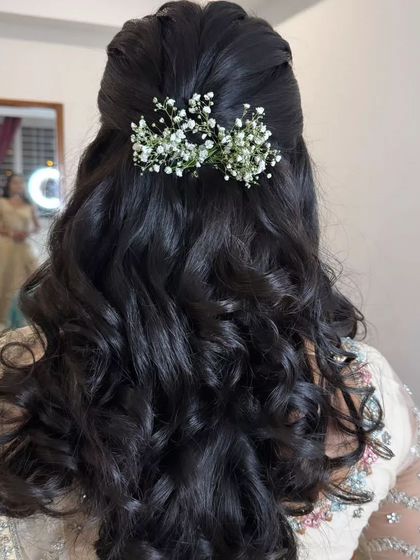 Laxmi Ramkrishna - Special Occasion Hairstyling Flowing Curls & Half-Up Styles photo 27