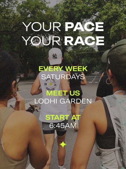 Your pace, your race. Join the crew every Saturday morning at Lodhi Garden for our weekly community run. All are welcome.