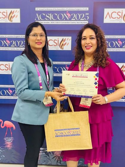 Receiving my speaker certificate on the last day of ACSICON 2025. It was an honor to be invited to speak on facial contouring and rejuvenation.