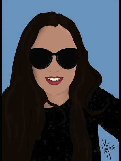 A digital self-portrait. Sometimes the subject of my art is my own journey of self-acceptance. This piece is a reminder that I am no beauty queen, I am just beautifully me.