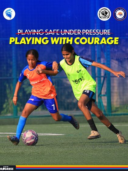 We train our players to play with courage under pressure, not to play it safe. This builds confidence and creativity.
