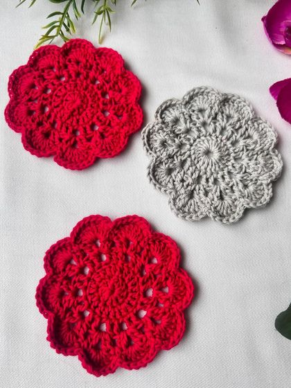Busy Needles by Utpala Viswanath - Custom Crochet Home Decor Coasters for Every Mood photo 13