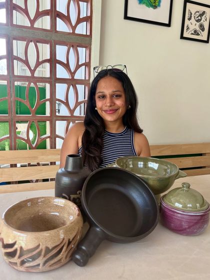 I'm so happy to announce that our apprentice, Asmi, is graduating to the role of instructor for our Clay Dates!