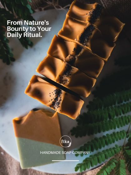 From nature's bounty to your daily ritual. This beautifully cut, two-toned soap bar with poppy seeds for exfoliation is a perfect example of how I turn simple, natural ingredients into an effective skincare product.