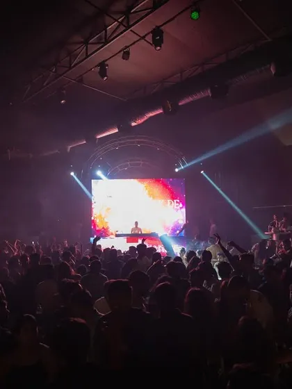 The entire club was jumping. A shot of the massive crowd at Elrow, Pune.