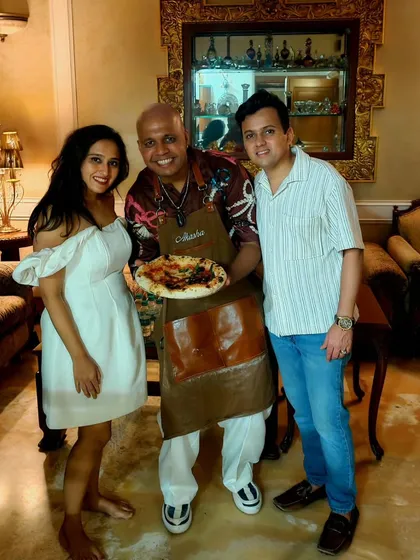 Celebrating a birthday bash with the happy couple. My impromptu pizza catering service is flexible for any party size, making your special day even more memorable.