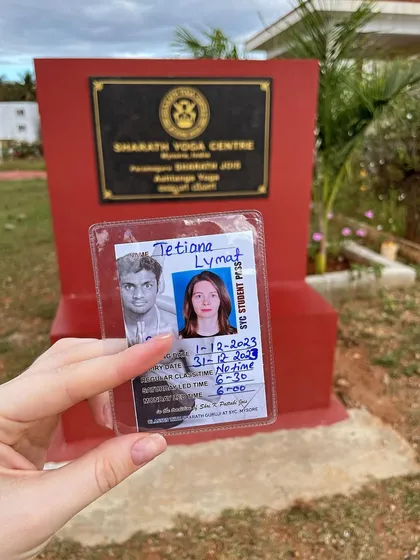 My student ID card for the Sharath Yoga Centre. Each trip to Mysore is an opportunity to dive deeper into the practice and learn as a student.