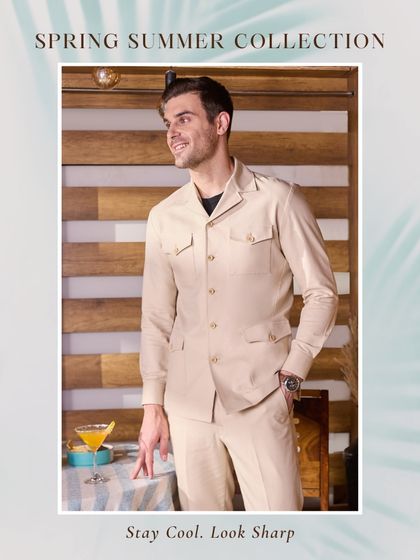 It's not just a look, it's a lifestyle. The shacket, seen here in a neutral beige, is a cornerstone of my smart casual collection.