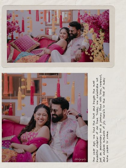 Another version of the happy couple's anniversary photo, capturing their wonderful chemistry. It was a pleasure to style them for this special milestone.