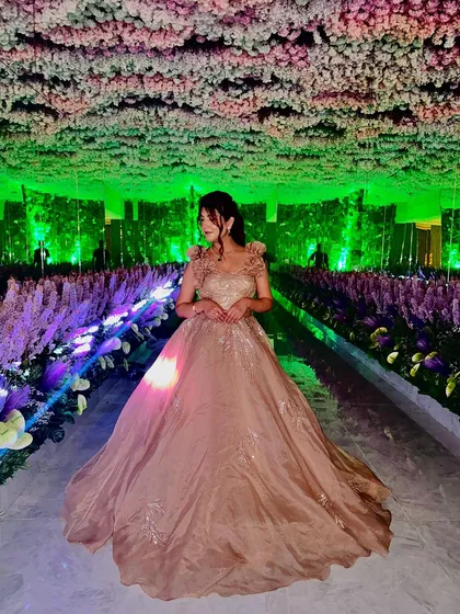 Our Sangeet and Cocktail collection is filled with glamorous gowns, sparkling lehengas, and modern Indo-Western outfits. Explore a range of colors and styles to find your perfect party look.