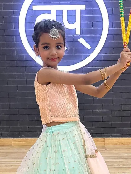 Another one of my students looking lovely in her traditional attire for the Navratri dance celebration.