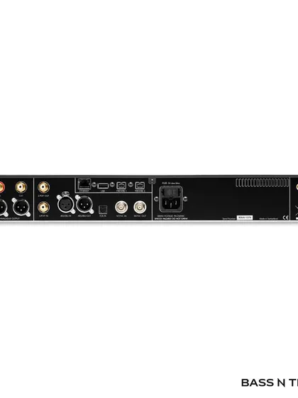 The rear panel of the Weiss MAN301R reveals its professional heritage, with a comprehensive set of digital and analog outputs to connect to any high-end DAC or preamplifier.
