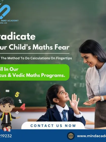 We help eradicate your child's fear of Maths. Our specialized Abacus and Vedic Maths programs are designed to make calculations faster and learning more intuitive, turning complex problems into a fun challenge.
