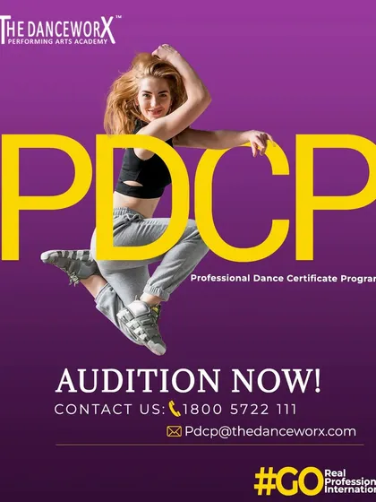 This poster for our PDCP auditions emphasizes the goal: to become a global professional dancer. The program is designed to empower dancers for the global stage through exposure to international trainers and a world-class curriculum.