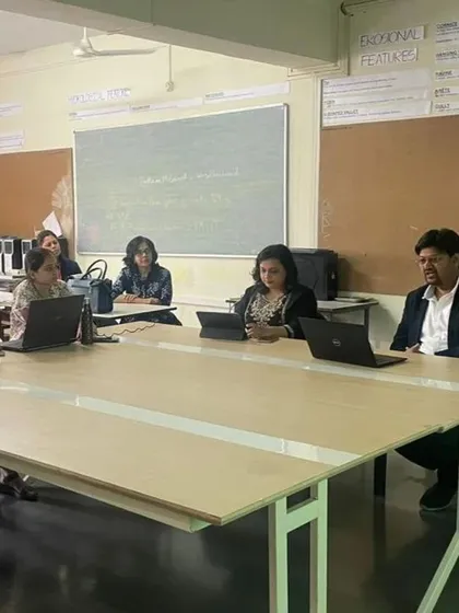 Our team members leading an interactive session at Dr. Bhanuben Nanavati College of Architecture. We believe in strengthening the connection between academia and the profession by discussing professional ethics, conduct, and future trends with students.