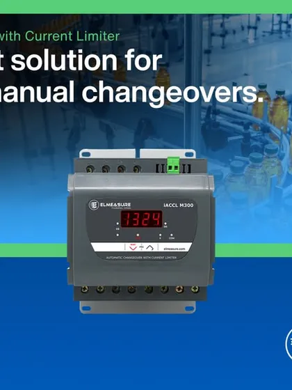 Another look at the iACCL M300, emphasizing its role in preventing disruptions from power cuts or voltage fluctuations. This automatic changeover switch offers programmable protection for both loads and the genset.
