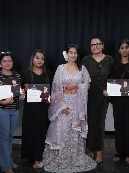 A proud moment with my students after our private one-day Glass Skin Masterclass. Seeing them receive their certificates and knowing they've gained a valuable new skill is the best reward.