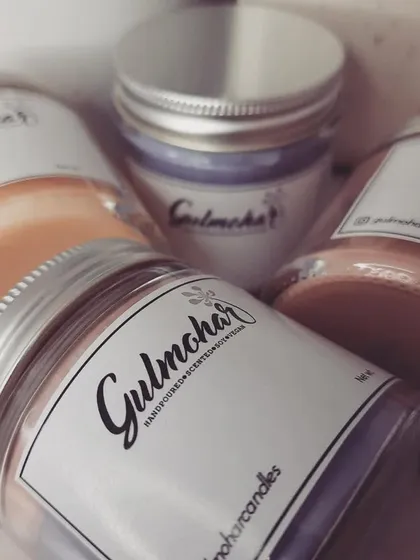 A close-up of our custom-labeled jars. We use a simple, elegant design that can be adapted for any brand or event.