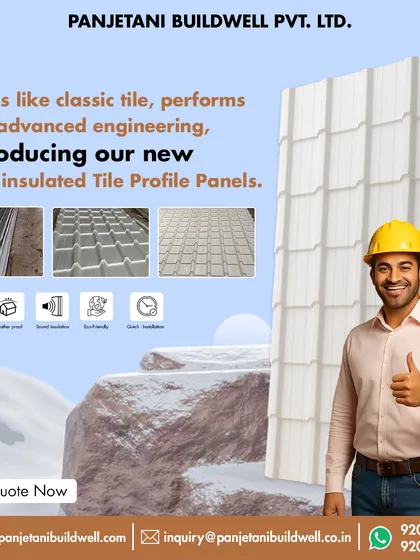 We have introduced a new PUF-insulated tile profile panel that combines classic aesthetics with advanced engineering. It offers the traditional look of tiles with the modern benefits of high-tech insulation, weather resistance, and soundproofing.