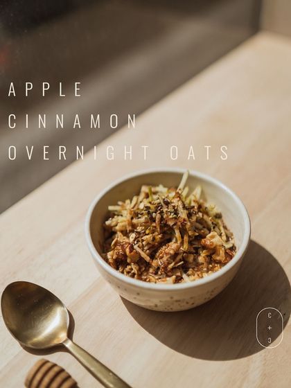 Our Apple Cinnamon Overnight Oats are a bestseller for a reason. Soaked overnight with apple puree and cinnamon, then topped with fresh apple and seeds, it's the perfect healthy on-the-go breakfast.