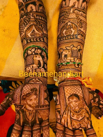 I love creating these Raja and Rani portraits for my brides and grooms. The detail in the jewelry and clothing makes it a piece of royal art you can wear on your wedding day.