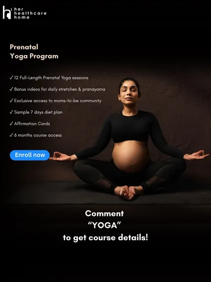 My Prenatal Yoga Program gives you everything you need in one place. You get 12 full sessions, bonus videos, community access, a diet plan, and affirmation cards to support you.