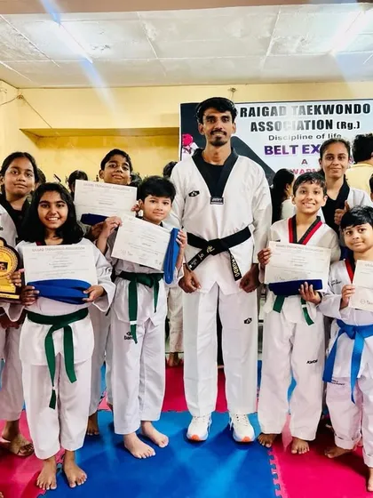 Another successful belt exam day with students from the Raigad Taekwondo Association.