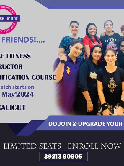 An announcement for our Dance Fitness Instructor Certification Course in Calicut. These courses are a great opportunity to upgrade your skills and join a growing community of fitness professionals.