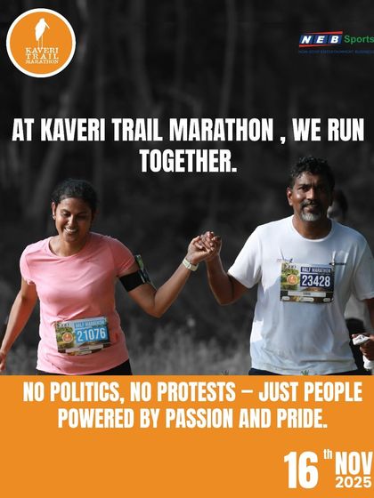 At the Kaveri Trail Marathon, we run together. It's not about politics or protests, just people powered by passion and pride.