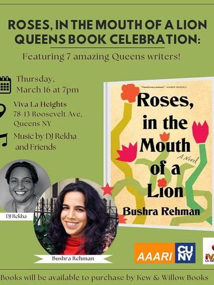 Spinning at a book celebration for author Bushra Rehman in Queens. Supporting fellow artists and creating a vibe for local cultural events is a fundamental part of my community work.