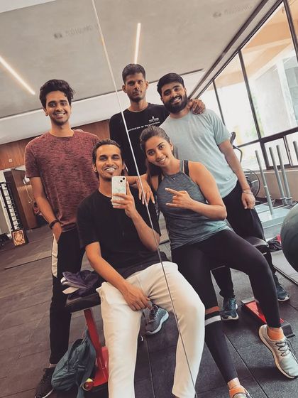 A quick selfie with the team at the gym. We are a close-knit group dedicated to fitness and supporting each other.
