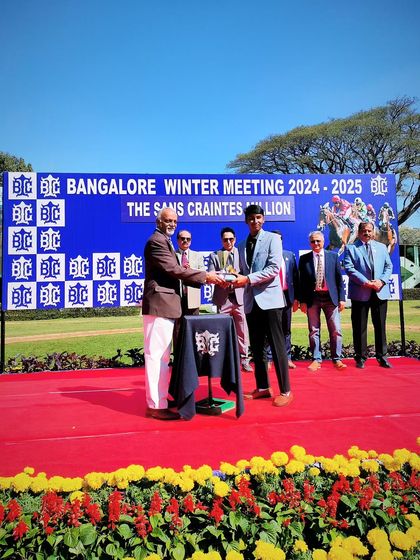 Presenting the Sans Craintes Million trophy.