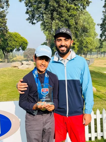 A proud coach moment with Siddhant after his clean sweep at the USKIDS Tour Championship.