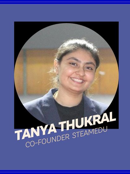 An introduction to judge Tanya Thukral, co-founder of STEAMEDU. Her involvement brought a wealth of experience in hands-on learning to our competition.