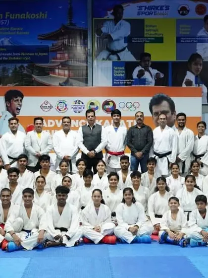 The entire group of participants at the Advance Karate Kumite Seminar in Pune. We bring together dozens of dedicated karateka, from young talents to seasoned black belts, to learn and grow together.