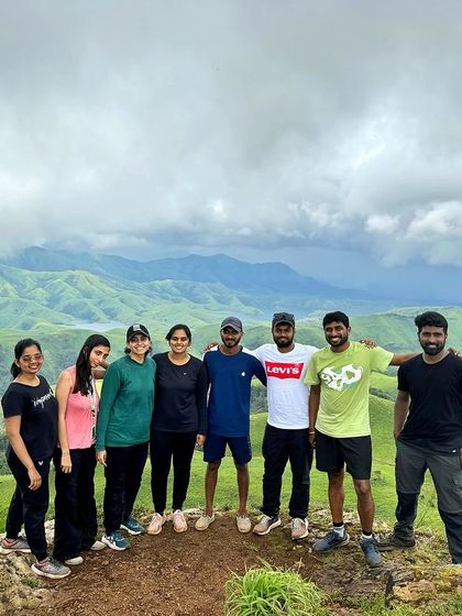 Another group photo from the Gangadikal trek, capturing the joy of the experience.